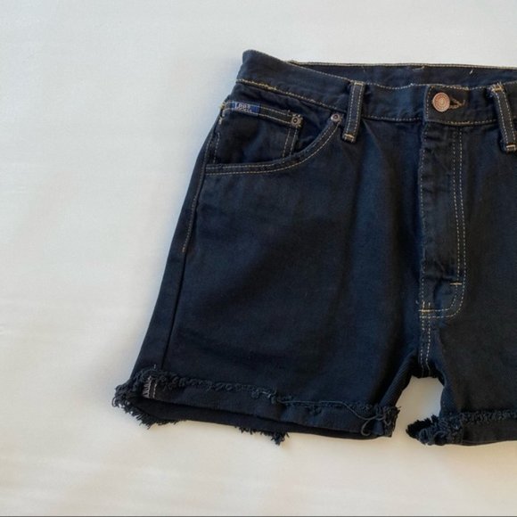 Urban Outfitters | Urban Renewal | Lee Recycled Cuffed Denim Short Black New XS - Picture 4 of 8